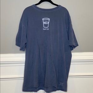 Life is Good Gray Top with Cup Design